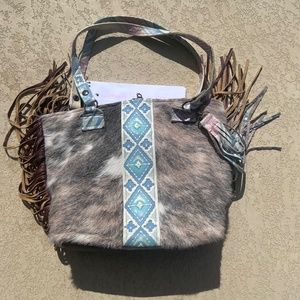 Dancing Cactus Designs Cowhide Purse